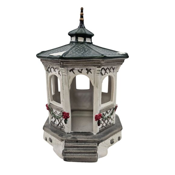 Lemax Gazebo Dickensvale Porcelain Accessory Vintage Christmas Decor Holiday Box - Picture 3 of 10